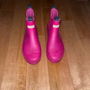 Hunter- Hot pink low rain boots